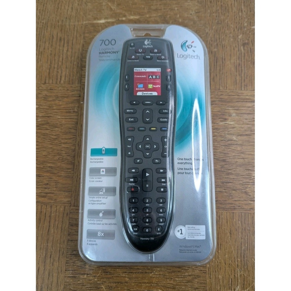 Logitech Harmony 700 Rechargeable Remote Control w/Color Screen New Controller